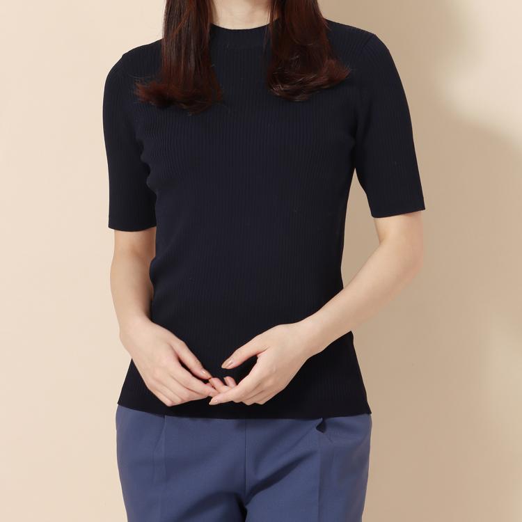 アンカーウーマン(ANCHOR WOMAN)の【洗える】ドライレーヨン ボトルネックプルオーバーニット カットソー