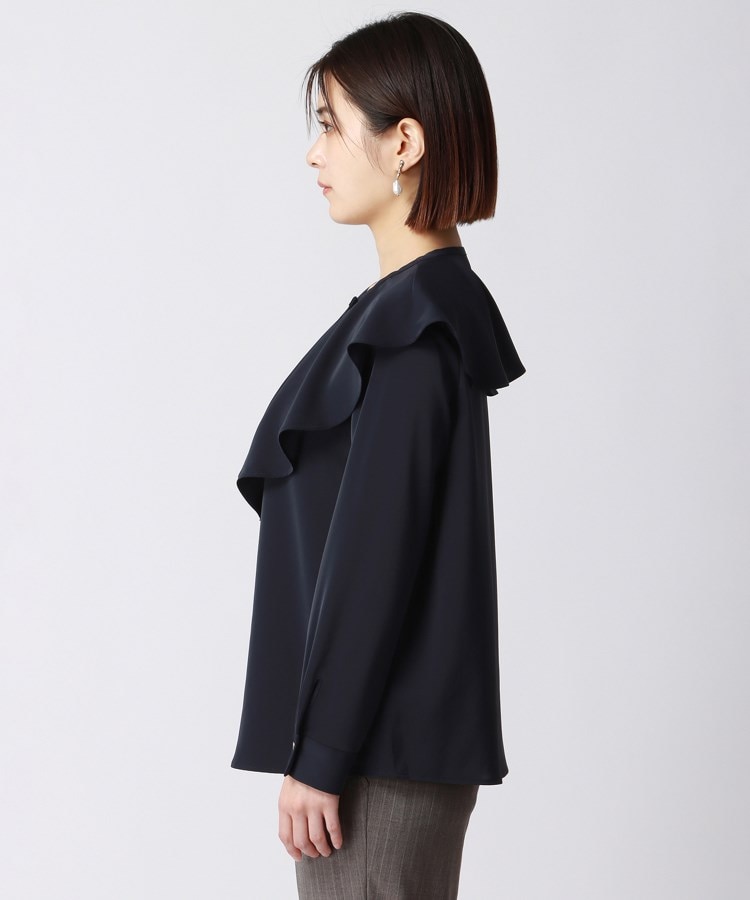 アンカーウーマン(ANCHOR WOMAN)の【洗える】ソフトジョーゼットビッグフリルカラーブラウス4
