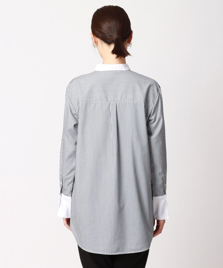 アンカーウーマン(ANCHOR WOMAN)の【洗える／NONIRON】クレリックバンドカラーチュニックシャツ5