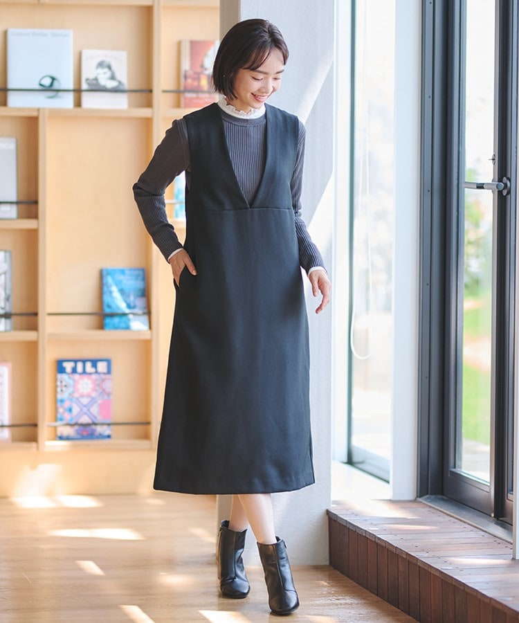 アンカーウーマン(ANCHOR WOMAN)の【S～LL／洗える】クルーネックニットプルオーバー【長袖】12