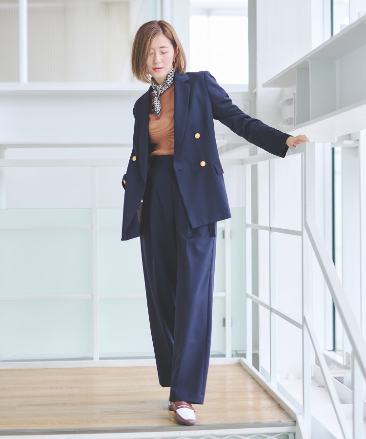 アンカーウーマン(ANCHOR WOMAN)の【S～LL／洗える】クルーネックニットプルオーバー【長袖】21
