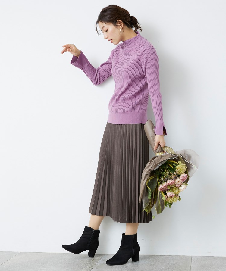 アンカーウーマン(ANCHOR WOMAN)の【S～L／吸湿発熱／静電気抑制】ハイネックプルオーバー【袖スリット】30