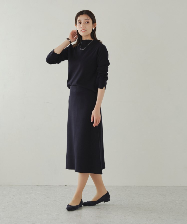アンカーウーマン(ANCHOR WOMAN)の【洗える】ボトルネックニットプルオーバー【9分袖】【セットアップ着用可】11
