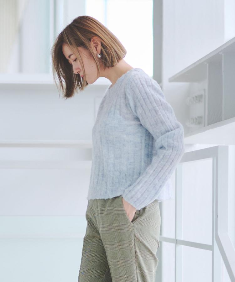 アンカーウーマン(ANCHOR WOMAN)の【Lil Ambitionコラボ】クルーネックシャギーリブニット【長袖】【洗える】12