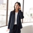 アンカーウーマン(ANCHOR WOMAN)の【洗える／S～6L】1ボタンVカラージャケット【ストレッチ／セットアップ着用可】 ネイビー(094)