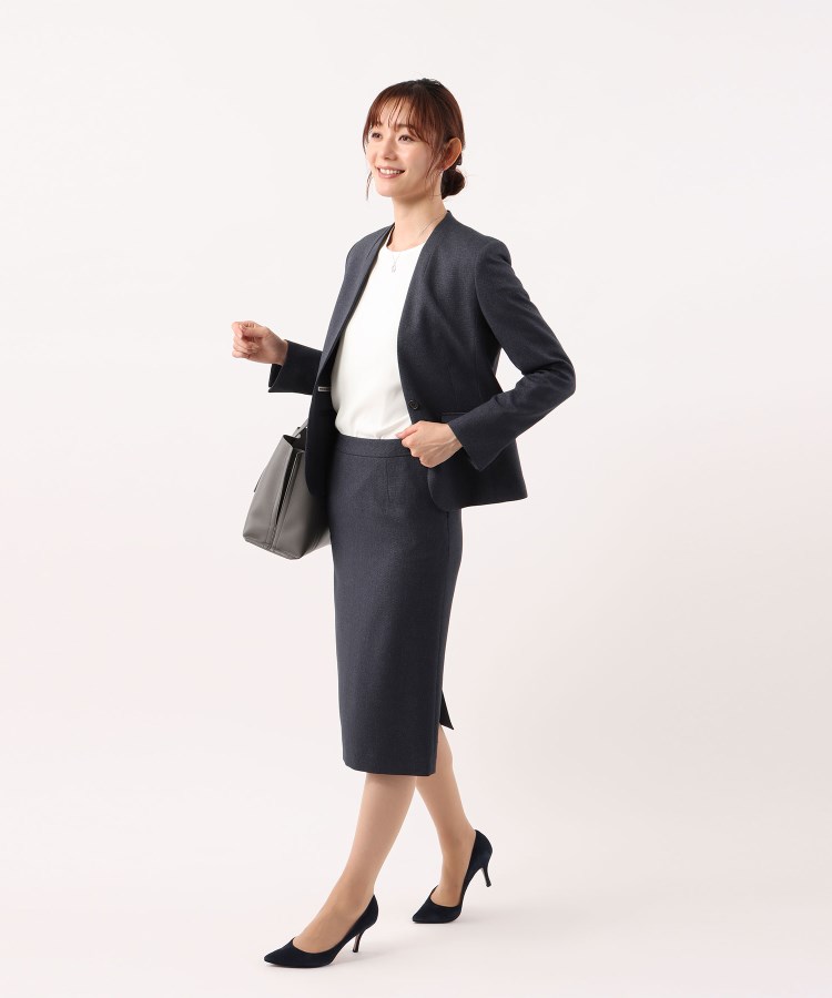 極美品✨プラステ セットアップ ノーカラージャケット 伸縮性
