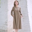 アンカーウーマン(ANCHOR WOMAN)の【洗える】ベルト付きフレアワンピース モカ(022)