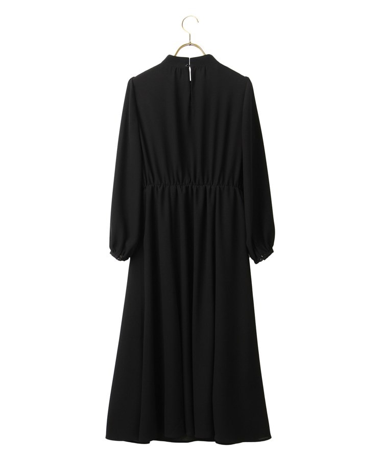アンカーウーマン(ANCHOR WOMAN)の【洗える／S～LL】ハイネックギャザーワンピース【リボンタイ付き】【礼服／喪服／ブラックフォーマル／セレモニー】7