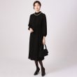 アンカーウーマン(ANCHOR WOMAN)の【洗える／S～LL】ハイネックギャザーワンピース【リボンタイ付き】【礼服／喪服／ブラックフォーマル／セレモニー】 ブラック(019)