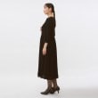 アンカーウーマン(ANCHOR WOMAN)の【洗える／S～LL】ウエストV切り替えギャザーワンピース【クルーネック】【礼服／喪服／ブラックフォーマル／セレモニー】2