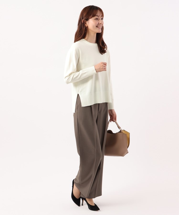 アンカーウーマン(ANCHOR WOMAN)の【洗える／ストレッチ】サスペンダー付きワイドパンツ【セットアップ着用可】【裾上げ済み】22