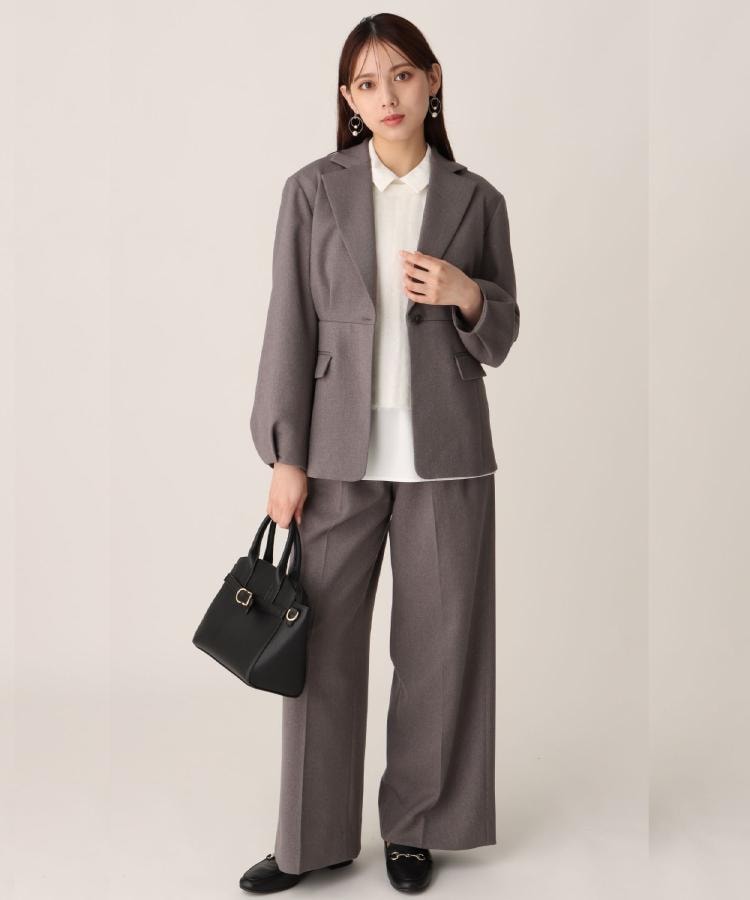 アンカーウーマン(ANCHOR WOMAN)の【Lil Ambitionコラボ】ツータックセミワイドパンツ【セットアップ着用可】【洗える／ストレッチ】9