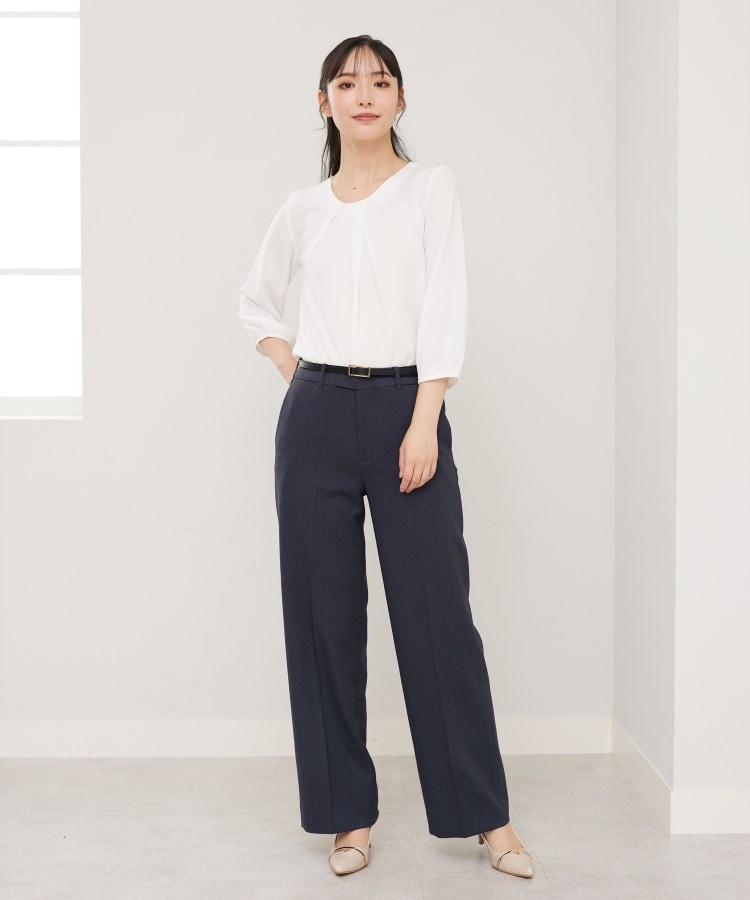 アンカーウーマン(ANCHOR WOMAN)の【洗える／XS～6L】ワイドパンツ【裾上げ済／ストレッチ／セットアップ着用可】15