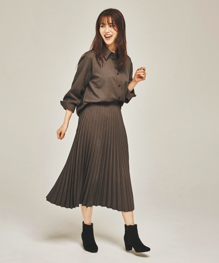 アンカーウーマン(ANCHOR WOMAN)の【洗える／ストレッチ】レギュラーカラーシャツブラウス【長袖】【セットアップ着用可】14