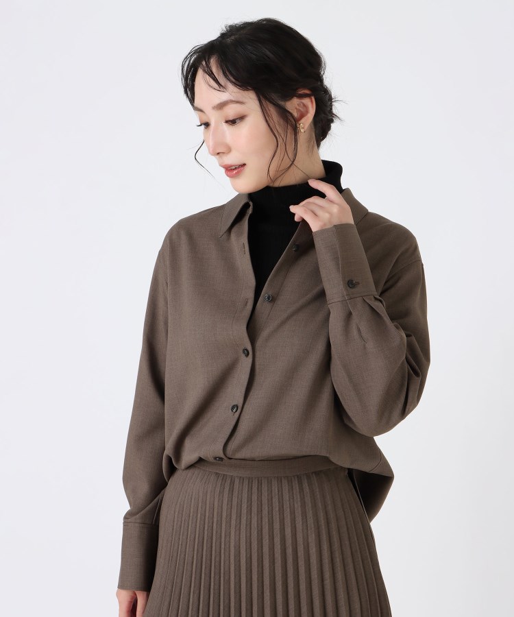 アンカーウーマン(ANCHOR WOMAN)の【洗える／ストレッチ】レギュラーカラーシャツブラウス【長袖】【セットアップ着用可】15