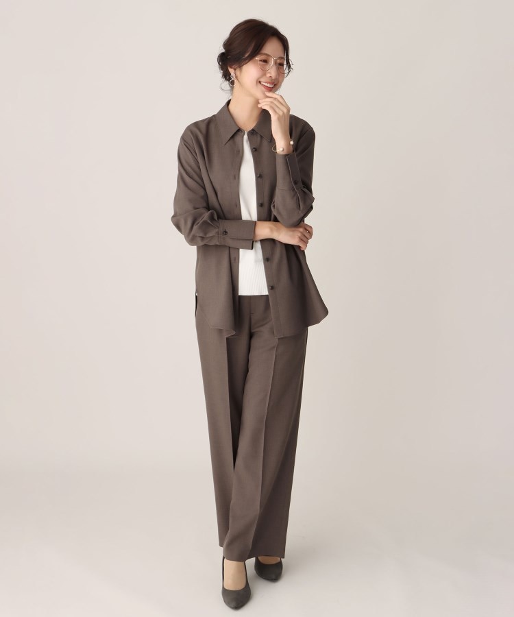 アンカーウーマン(ANCHOR WOMAN)の【洗える／ストレッチ】レギュラーカラーシャツブラウス【長袖】【セットアップ着用可】20