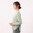 アンカーウーマン(ANCHOR WOMAN)の【洗える／XS～3L】ハイネックタックブラウス9分袖【透け防止／防シワ】45