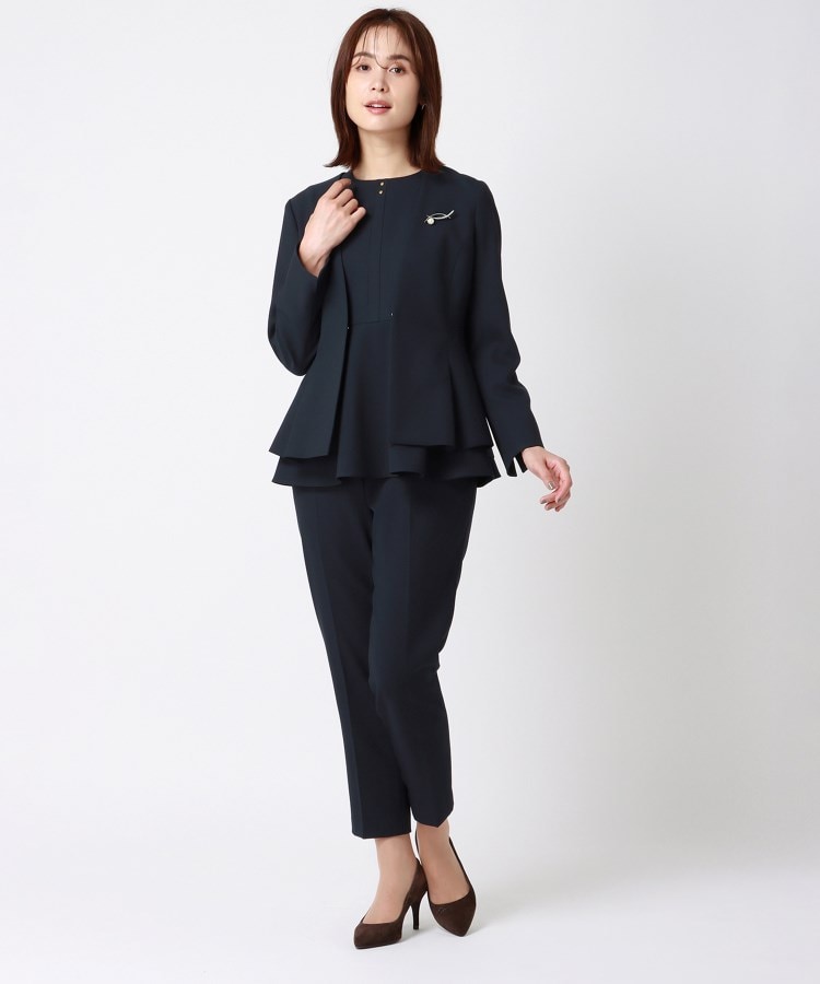 アンカーウーマン(ANCHOR WOMAN)の【セットアップ可／洗える】PEジョーゼット テーパードパンツ22