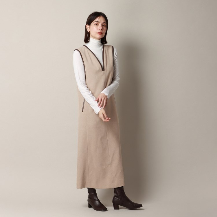 アンカーウーマン(ANCHOR WOMAN)の【洗える／ストレッチ】ツイードオックス ジャンパースカート ジャンスカ・サス付スカート