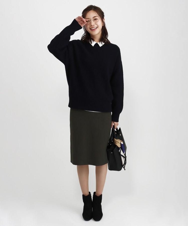アンカーウーマン(ANCHOR WOMAN)の【WEAR SHiFT】ミドルゲージクルーネックニット【長袖／リサイクル原料使用】3