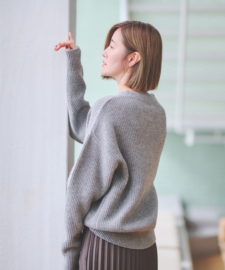 アンカーウーマン(ANCHOR WOMAN)の【WEAR SHiFT】ミドルゲージクルーネックニット【長袖／リサイクル原料使用】12