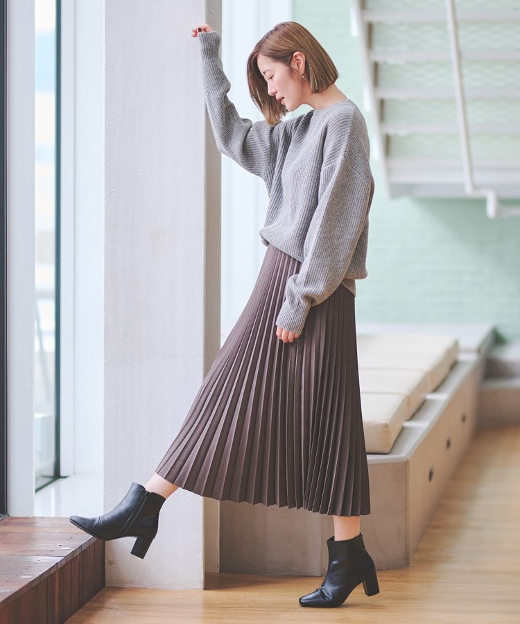 アンカーウーマン(ANCHOR WOMAN)の【WEAR SHiFT】ミドルゲージクルーネックニット【長袖／リサイクル原料使用】13