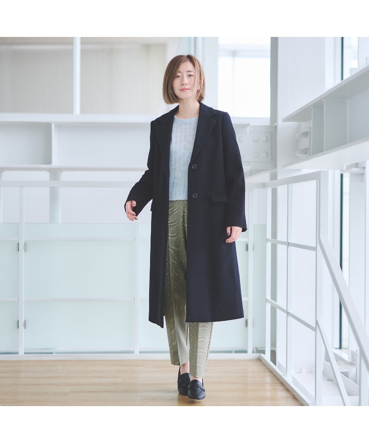 S~LL/静電気抑制】【名品】ロング丈シングルチェスターコート S~LL/静電気抑制】【名品】ロング丈シングルチェスターコート