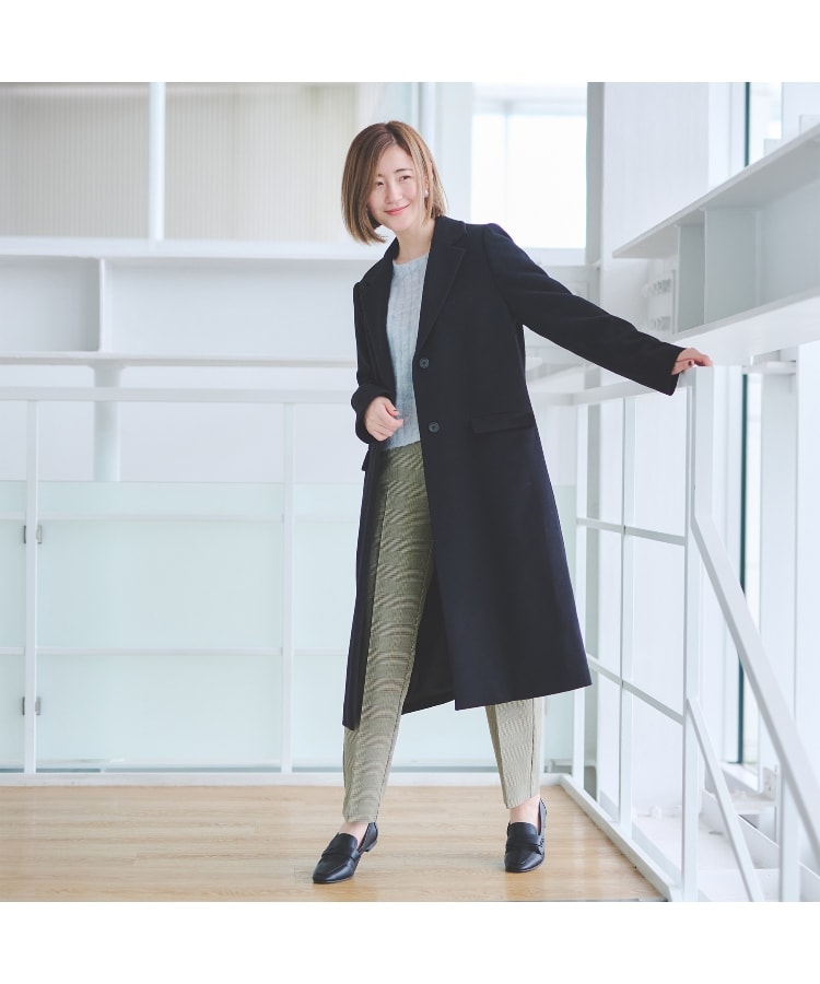 S～LL／静電気抑制】【名品】ロング丈シングルチェスターコート