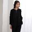 アンカーウーマン(ANCHOR WOMAN)の【洗える／2点セット】【セレモニー／入卒式】パール調ブラウスセットアップ【オケージョン／通勤】 ネイビー(094)