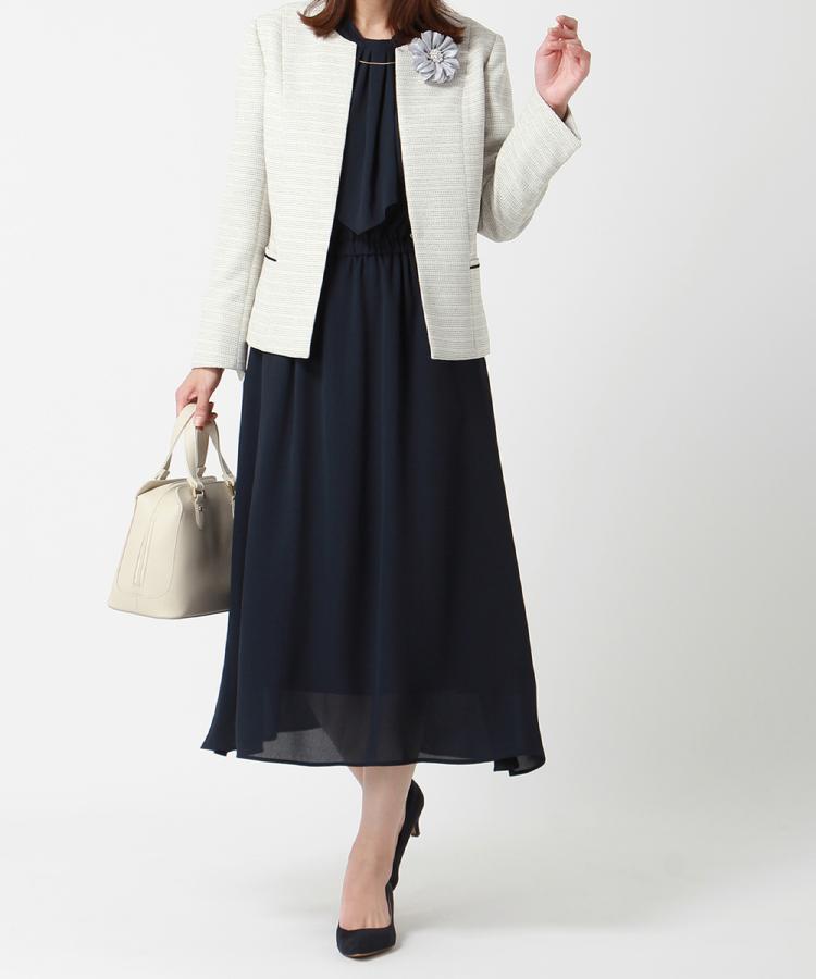 アンカーウーマン(ANCHOR WOMAN)の【セレモニー／洗える】シフォンジョーゼット ボウタイワンピース11