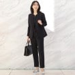 アンカーウーマン(ANCHOR WOMAN)の【XS～5L】ワンタックテーパードパンツ【セレモニー／通勤／学校行事／入卒／オケージョン／セットアップ着用可】11