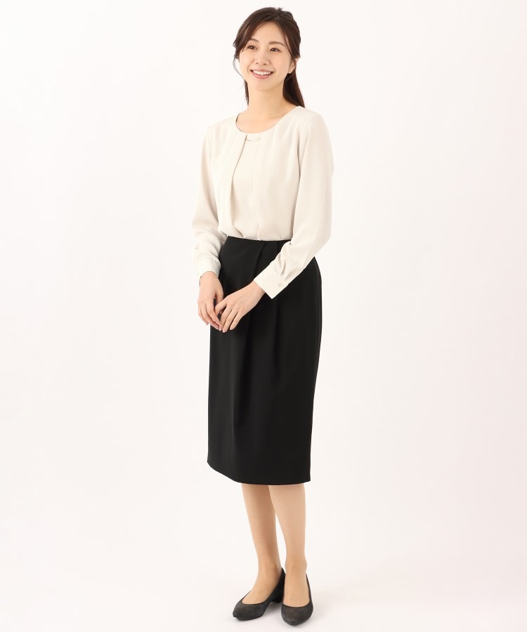 アンカーウーマン(ANCHOR WOMAN)の【S~4L】アクセサリー付2WAYブラウス【長袖/セレモニー/洗える/通勤/入卒/名品】18