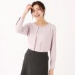 アンカーウーマン(ANCHOR WOMAN)の【S~4L】アクセサリー付2WAYブラウス【長袖/セレモニー/洗える/通勤/入卒/名品】 ピンク(072)