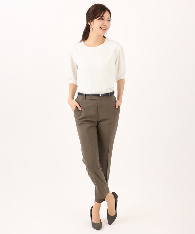 アンカーウーマン(ANCHOR WOMAN)の【S～L】ふくれジャカードクルーネックブラウス【5分袖】9