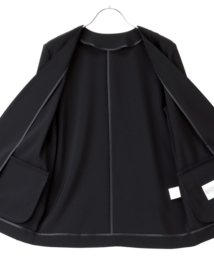 XS~4L】フロントホックVカラージャケット【UVカット/吸汗速乾 XS~4L】フロントホックVカラージャケット【UVカット/吸汗速乾