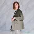 アンカーウーマン(ANCHOR WOMAN)のキザミ襟ダブルジャケット【ウォッシャブル／洗える／ストレッチ／防シワ／セットアップ着用可】3