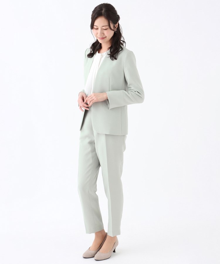 アンカーウーマン(ANCHOR WOMAN)の【XS～3L】ワンタックテーパードパンツ【ウォッシャブル／ストレッチ／通勤／セットアップ着用可】21
