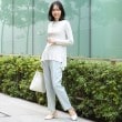 アンカーウーマン(ANCHOR WOMAN)の【XS～3L】ワンタックテーパードパンツ【ウォッシャブル／ストレッチ／通勤／セットアップ着用可】16