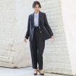 アンカーウーマン(ANCHOR WOMAN)の【S～L】ベルト付きストレートパンツ【ウォッシャブル／ストレッチ／接触冷感／防シワ／吸水速乾／セットアップ着用可】3