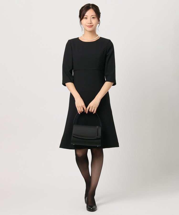 人気特価激安 S～3L】ノーカラーアンサンブル【礼服／喪服／ブラック スーツ・フォーマル・ドレス