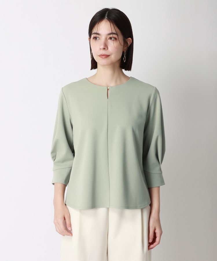 アンカーウーマン(ANCHOR WOMAN)の【洗える】カットジョーゼット ラウンドネックブラウス3