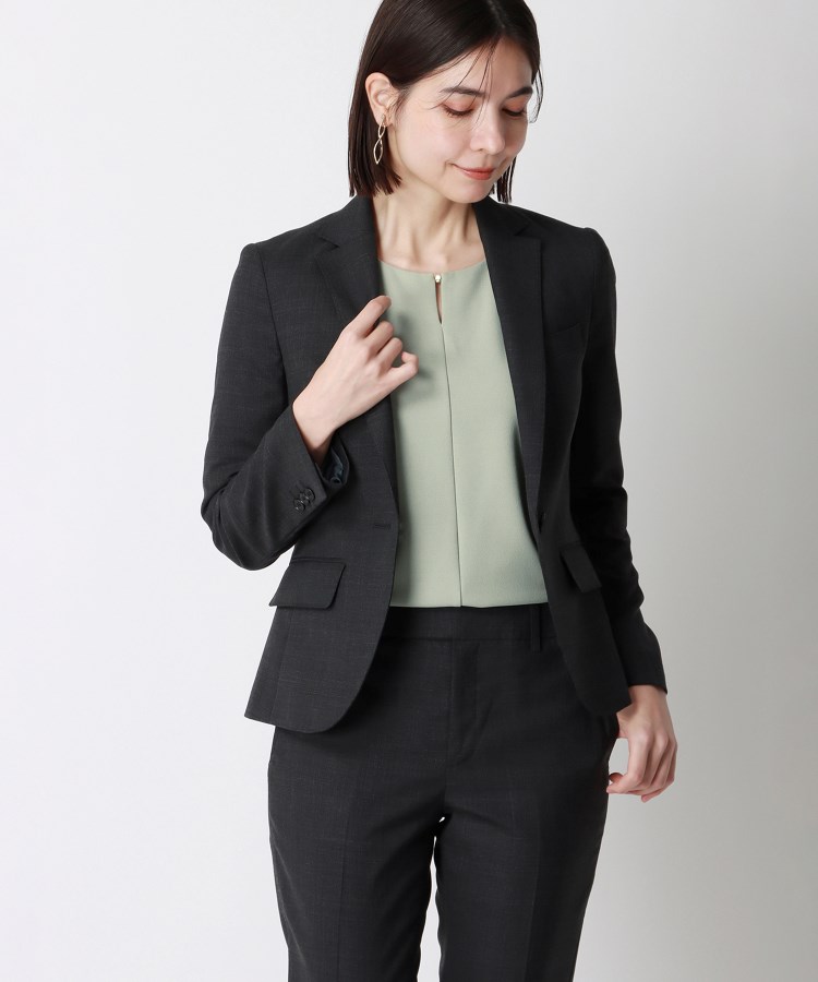 アンカーウーマン(ANCHOR WOMAN)の【洗える】カットジョーゼット ラウンドネックブラウス9
