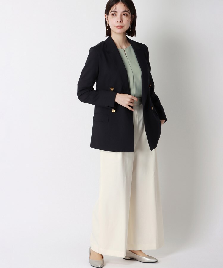 アンカーウーマン(ANCHOR WOMAN)の【洗える】カットジョーゼット ラウンドネックブラウス10