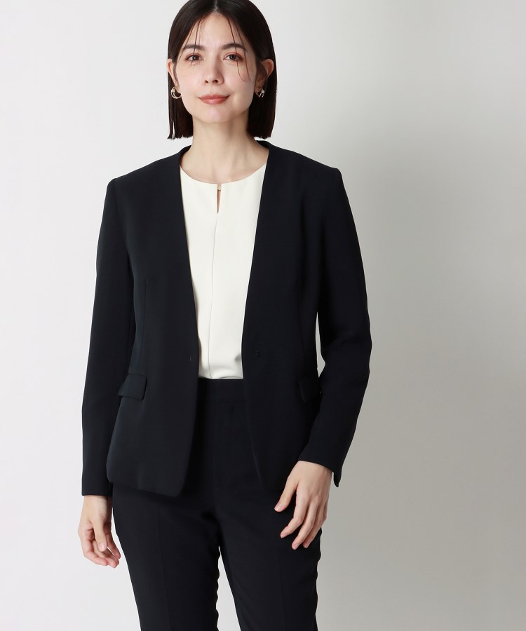 アンカーウーマン(ANCHOR WOMAN)の【洗える】カットジョーゼット ラウンドネックブラウス31