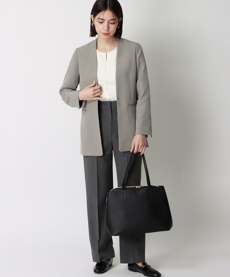 アンカーウーマン(ANCHOR WOMAN)の【洗える】カットジョーゼット ラウンドネックブラウス33