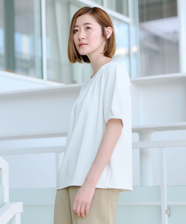 アンカーウーマン(ANCHOR WOMAN)の【UVカット・防シワ】透けないフロントタックカットソー3