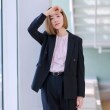 アンカーウーマン(ANCHOR WOMAN)の【洗える／防シワ】4ボタンダブルジャケット【XS～6L／セットアップ着用可】2