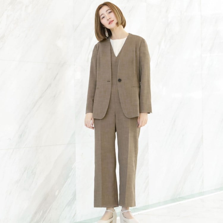 アンカーウーマン(ANCHOR WOMAN)の【時短／2点セット】ジャケット＆コンビネゾンセット テーラードジャケット