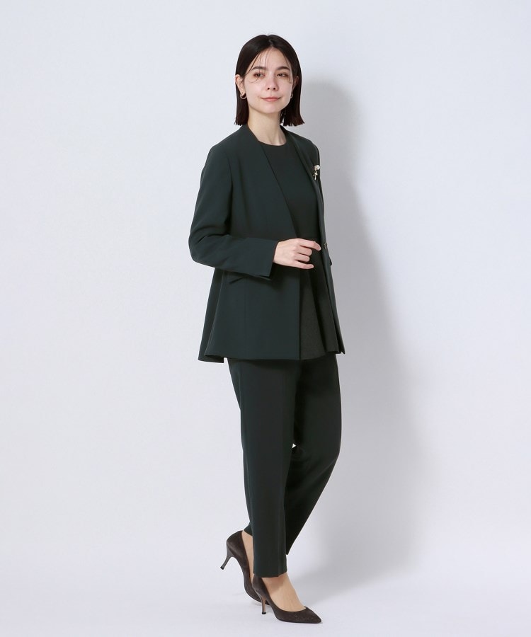 アンカーウーマン(ANCHOR WOMAN)の【洗える】ジャカード切替 ペプラムブラウス24