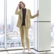 アンカーウーマン(ANCHOR WOMAN)の【2WAY／長袖】ハイネックボウタイ付きサテンブラウス【通勤／入卒／セレモニー／XS～LL】13